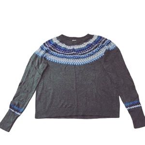 A New Day Gray Geometric Print Sweater Top